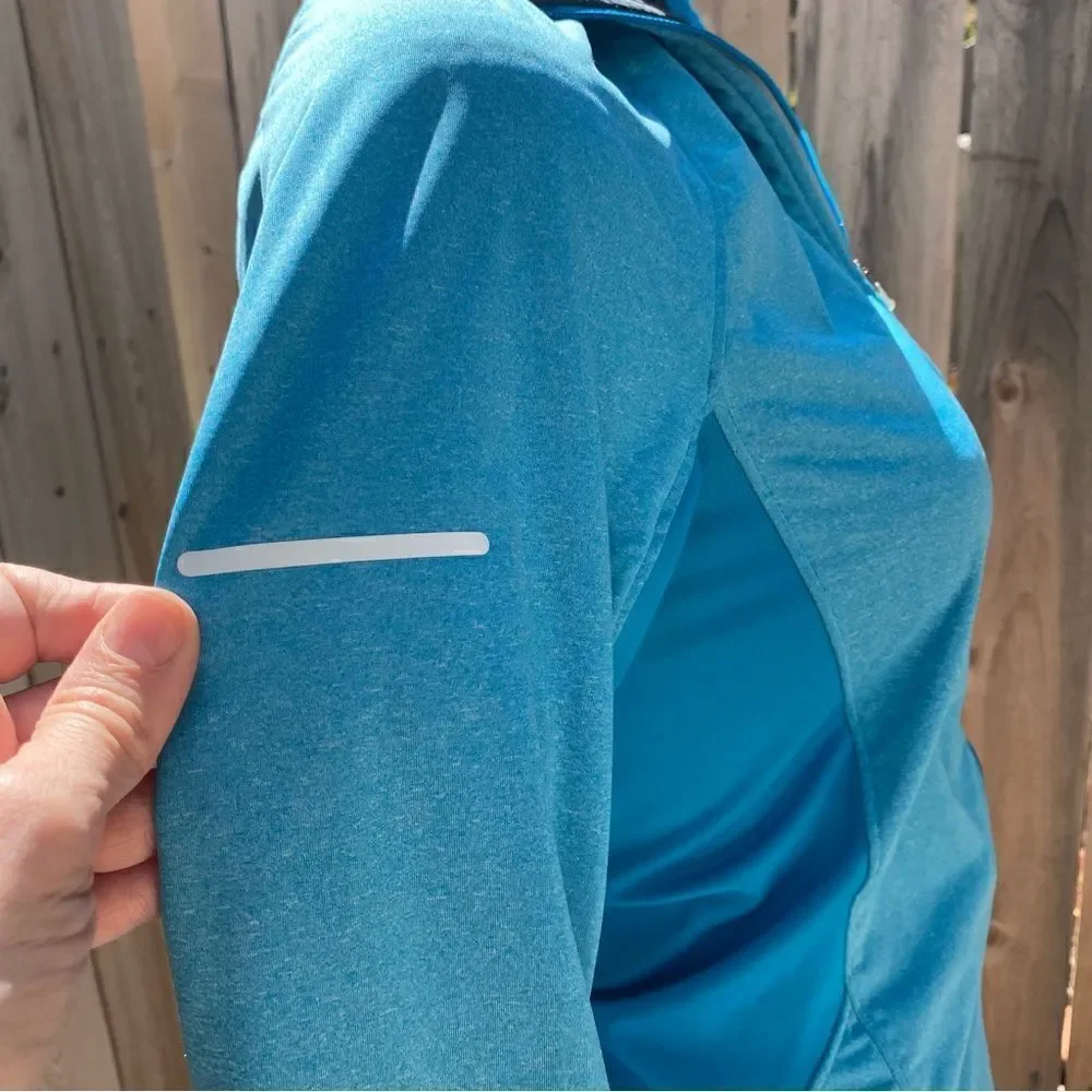 Nike aqua blue dry fit jacket size small
